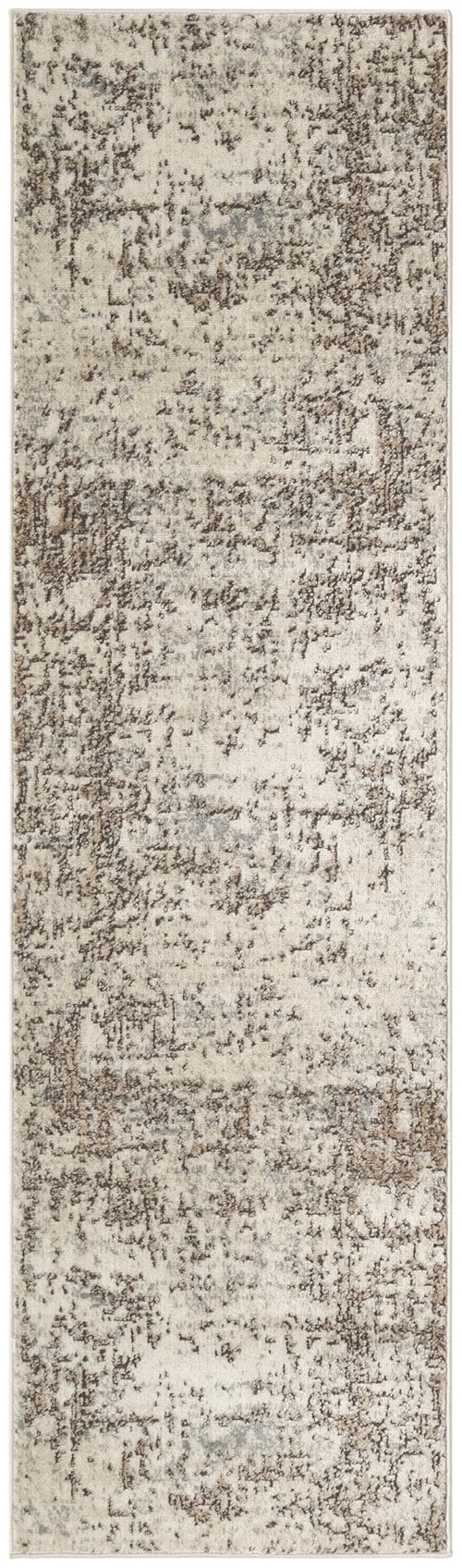 2'2" X 7'6 Ivory Beige Runner Rug