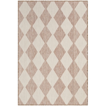 4' x 6' Beige Modern Rug