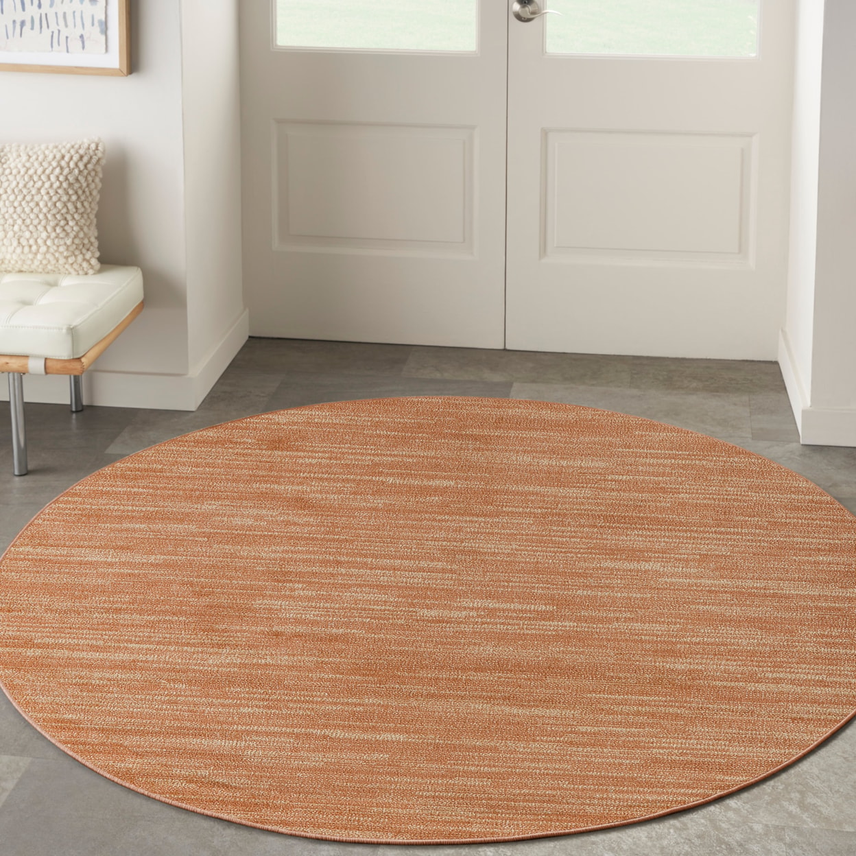 Rust Round Rug Nourison Nourison Essentials 93879149650747e4 4' Rust Round Rug | Baer ...