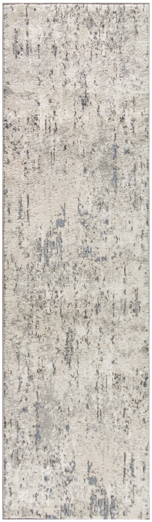 2'2" X 6' Ivory Blue Grey Runner Rug