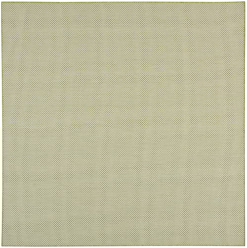 8' Ivory Green Square Rug