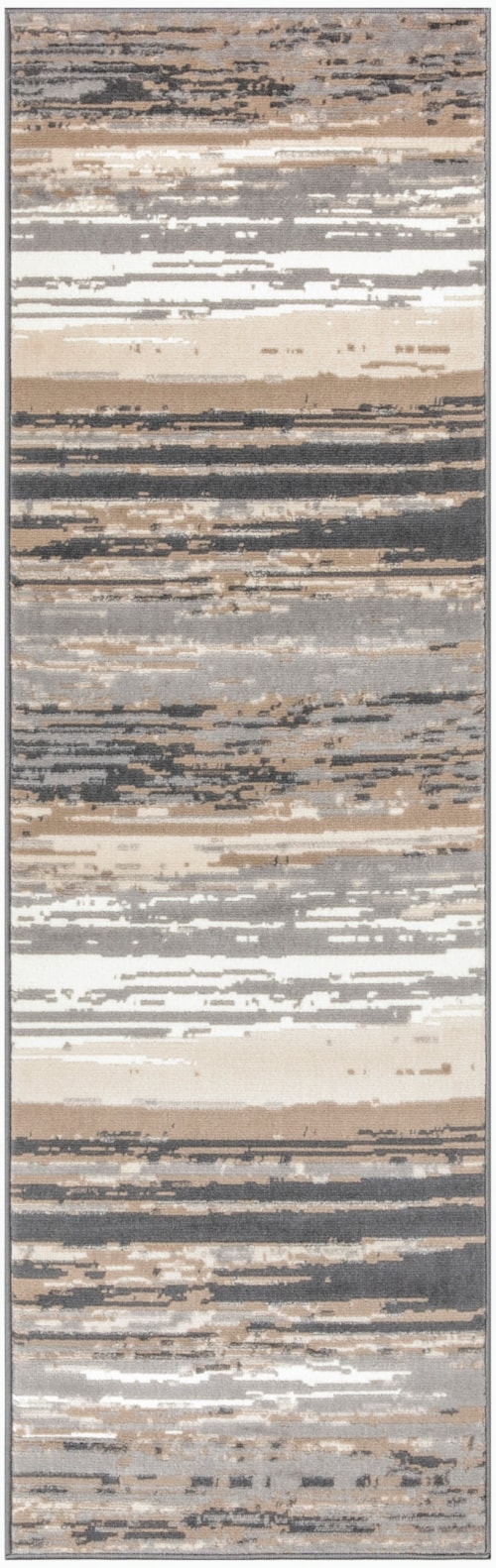 2'3" x 7'3" Grey Beige Rug