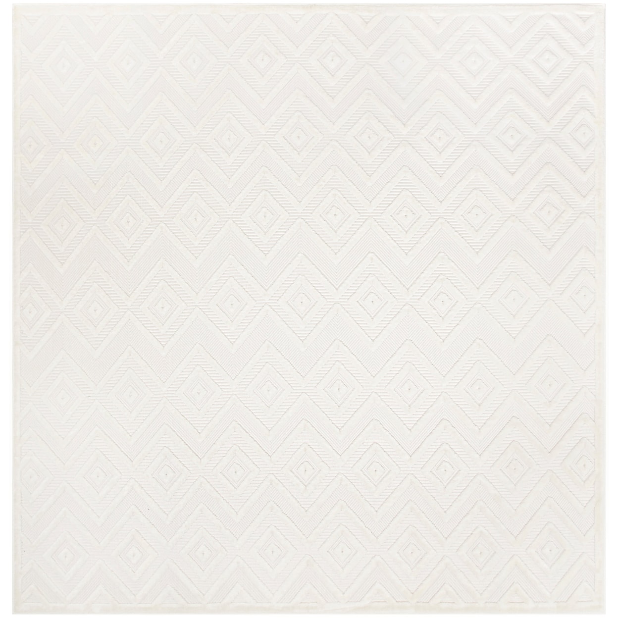 Nourison Versatile 9' x Square Ivory White Modern Rug