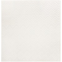 Versatile 9' X Square Ivory White Modern Rug
