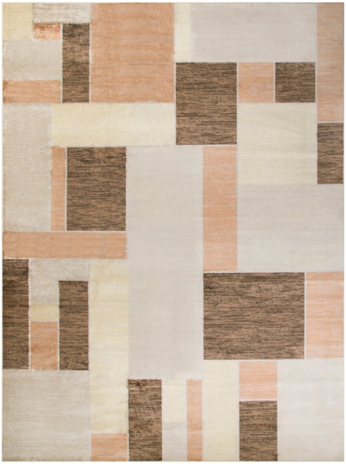 Astra Machine Washable 9' X 12' Beige Multicolor Modern Indoor Rug