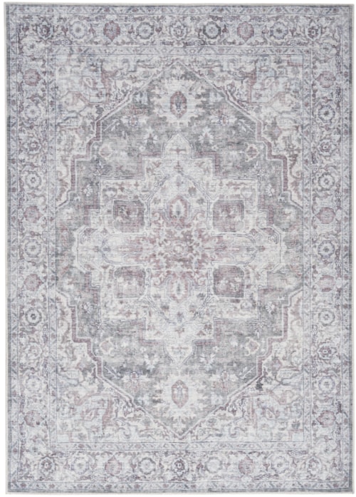 7'10" X 9'10" Ivory Grey Rectangle Rug