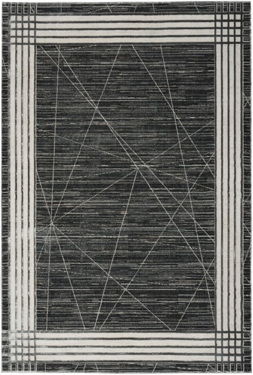 5'3" x 7'3" Charcoal/Silver Rectangle Rug