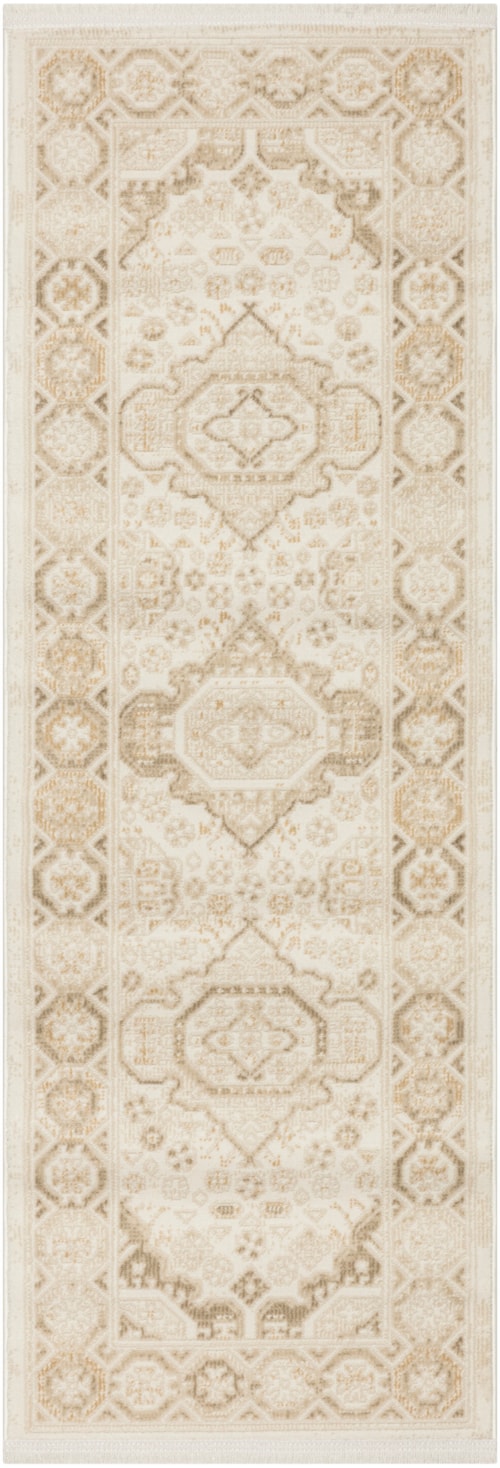 2' X 6' Ivory Beige Runner Rug
