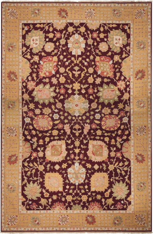 Nourmak 12' X 18' Burgundy Traditional Indoor Rug