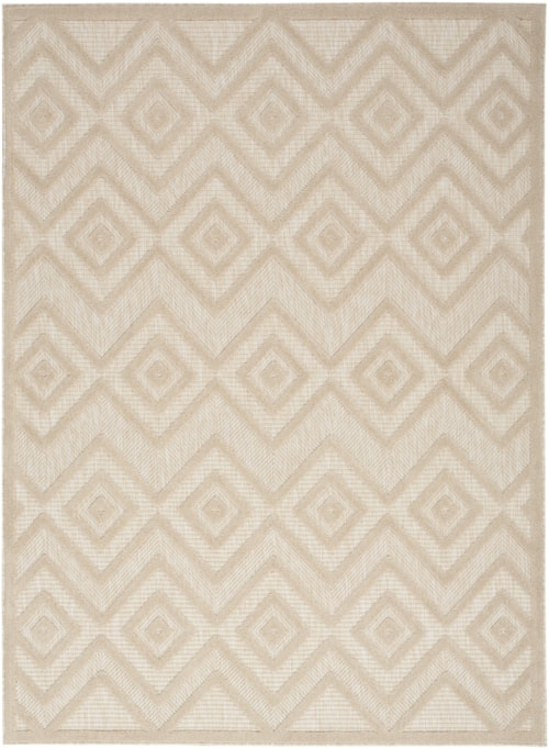 Versatile 6' X 9' Cream Modern Rug