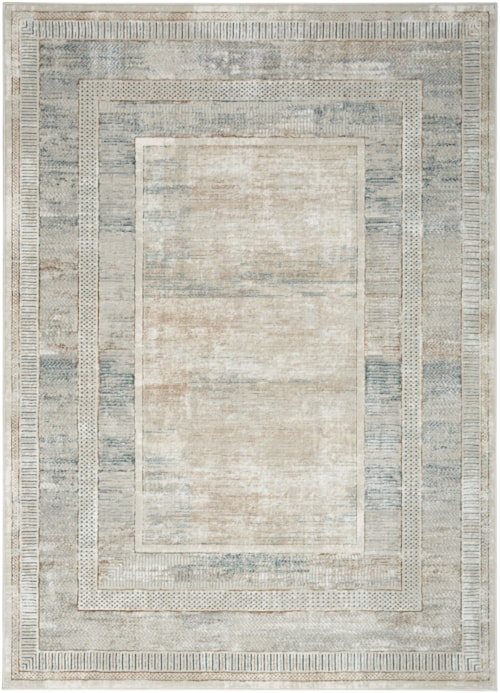 5'3" x 7'3" Ivory Multicolor Rectangle Rug