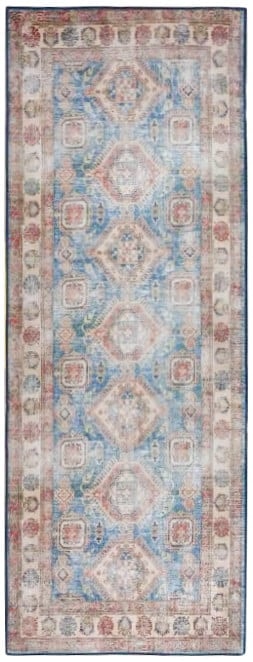 1'10" x 5' Blue Ivory Rug