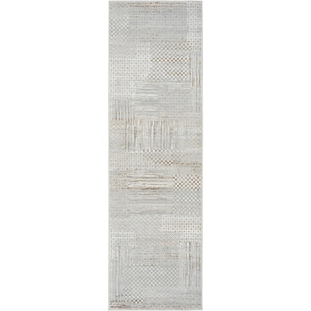 2'3" x 7'6" Silver Grey Modern Rug