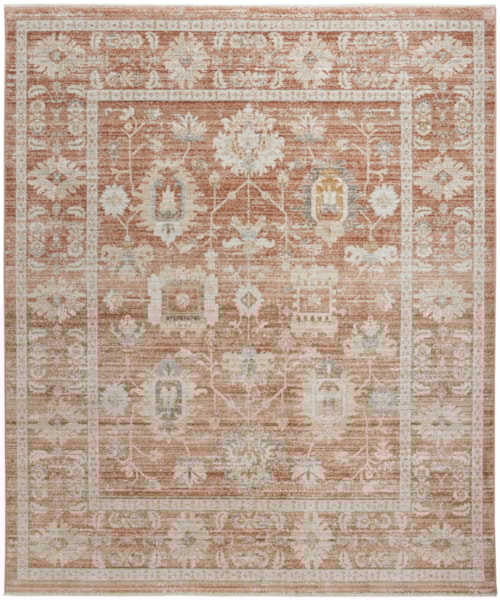 8'6" X 11'4" Terracotta Rectangle Rug