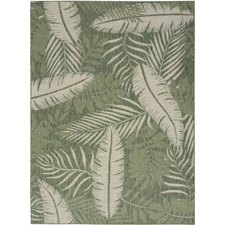 5' x 7' Green Ivory Outdoor Rug