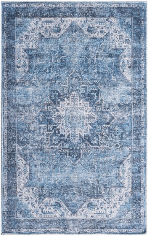 3' X 5' Blue Rectangle Rug