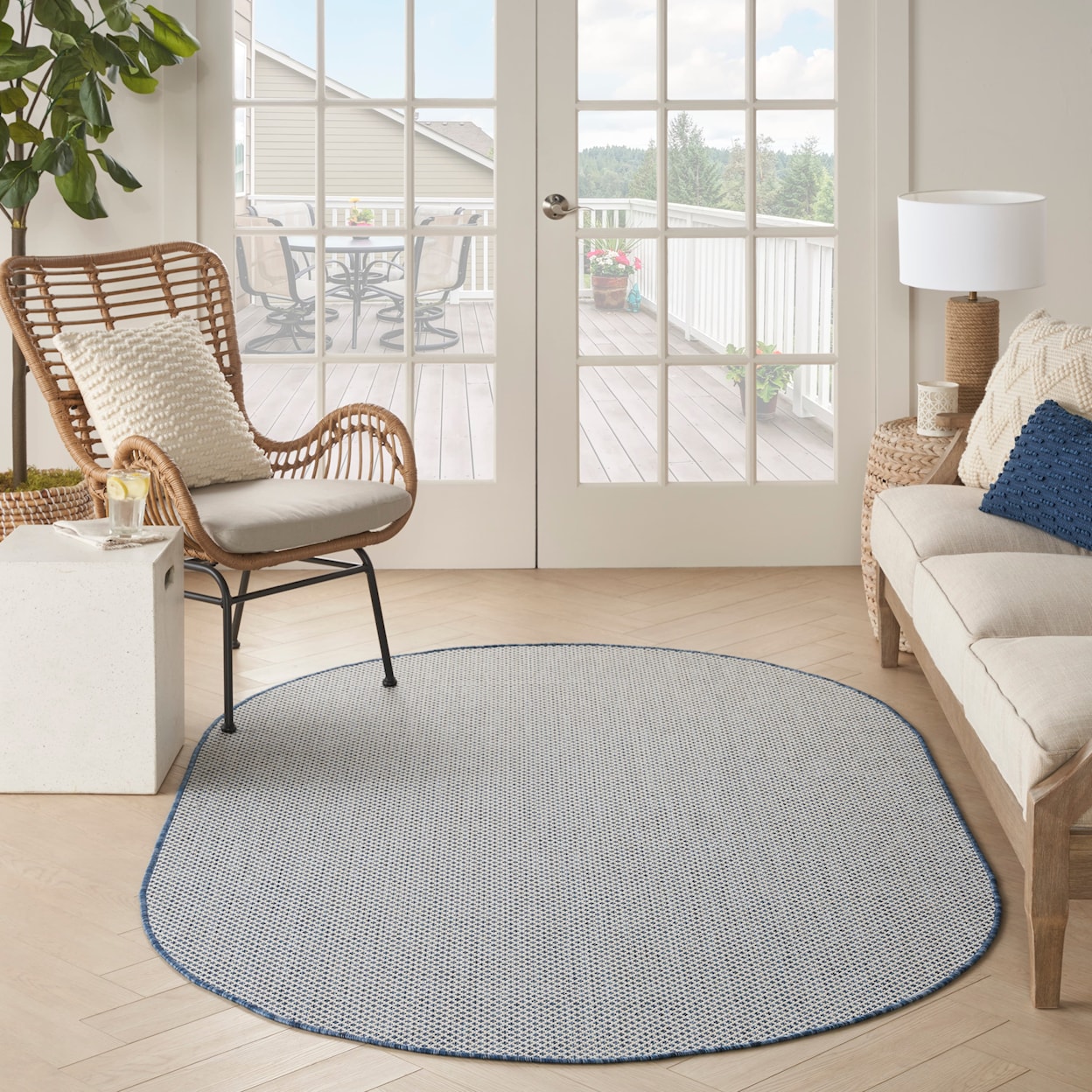 Nourison Courtyard 5' x 8'Oval  Rug