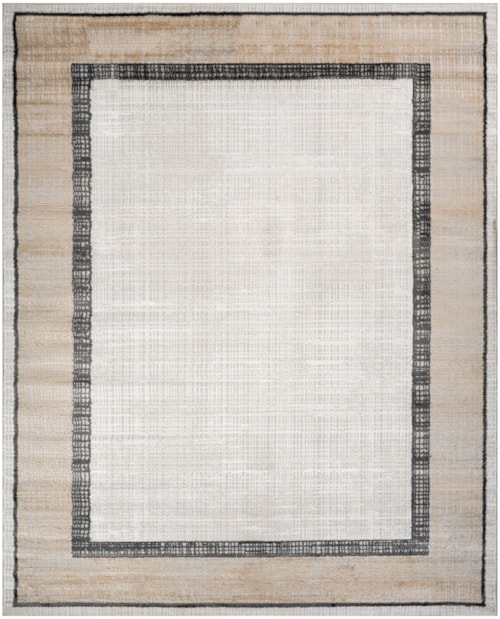 7'10" X 9'10" Grey Charcoal Rectangle Rug