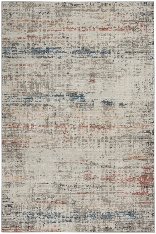 6' x 9' Light Grey Multi Rectangle Rug