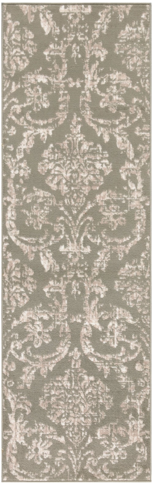 Jubilant 2'3" X 7'3" Olive Vintage Indoor Rug