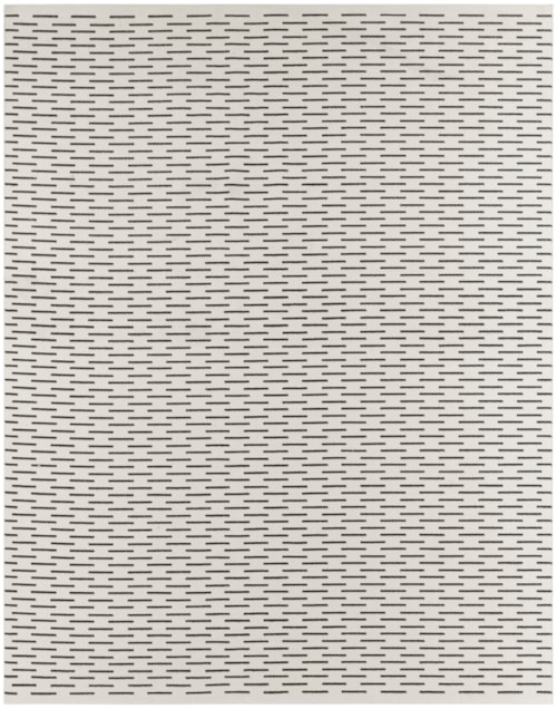 8' X 10' Ivory Black Rectangle Rug