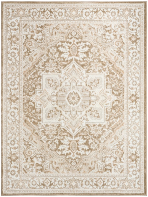 4' X 6' Taupe Ivory Rectangle Rug