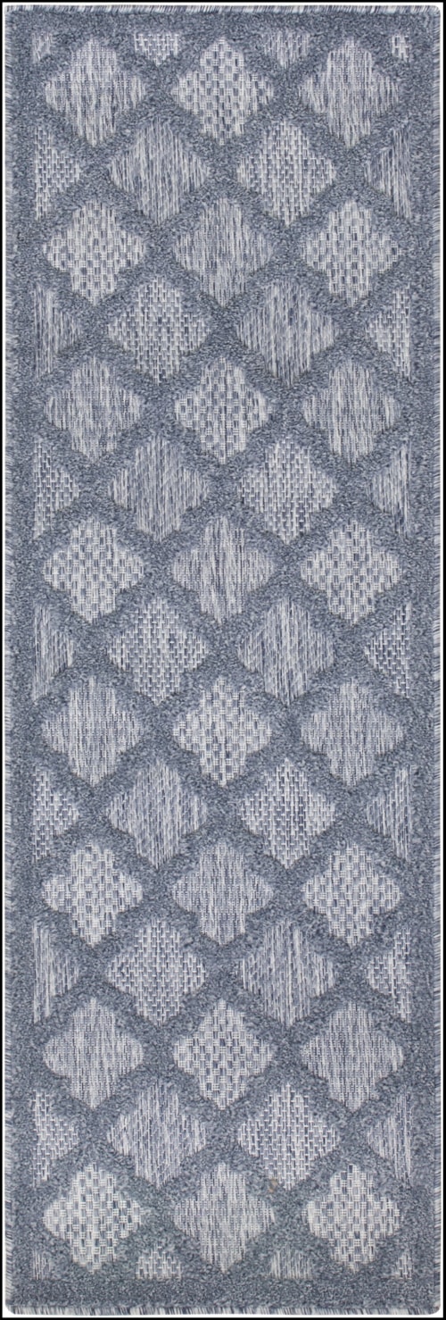 2' X 6' Denim Blue Runner Rug