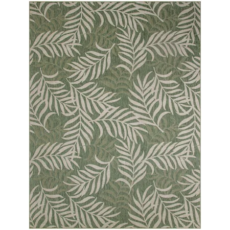 8' x 10' Green Ivory Outdoor Rug