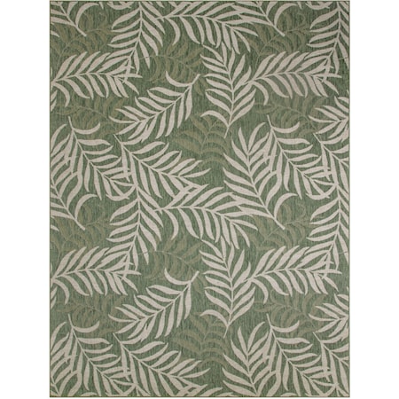 8' x 10' Green Ivory Outdoor Rug