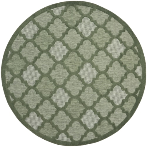 6' Round Green Round Rug