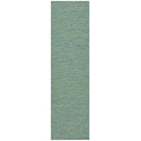 Washable Solutions 2'2" X 8' Blue/Green Modern Rug