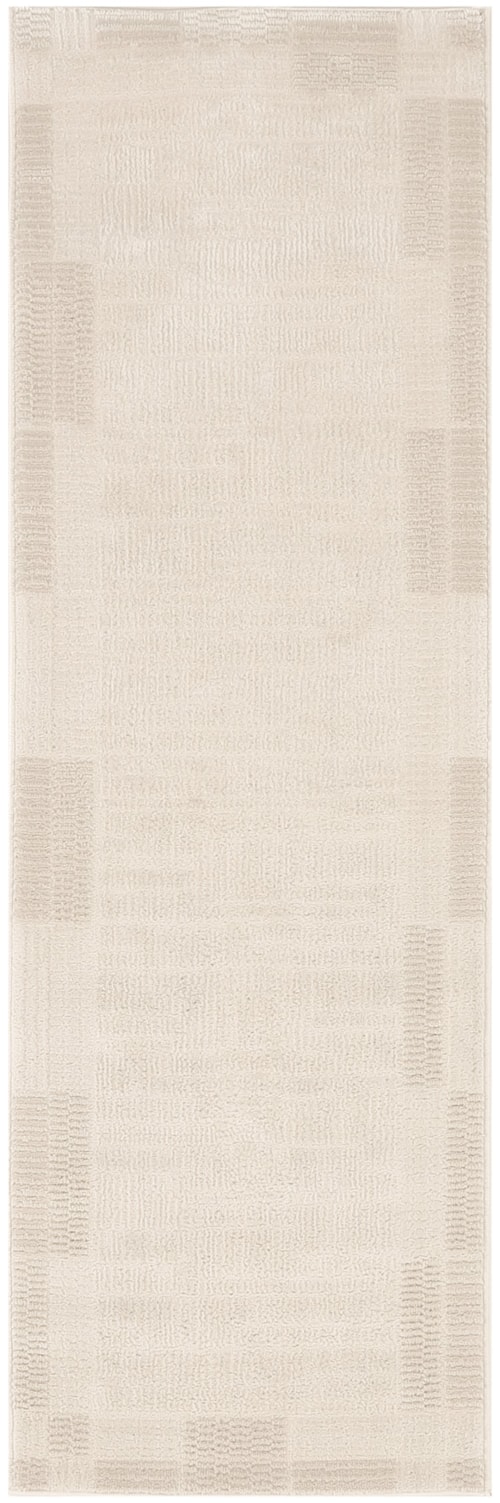 2' X 6' Ivory Grey Runner Rug