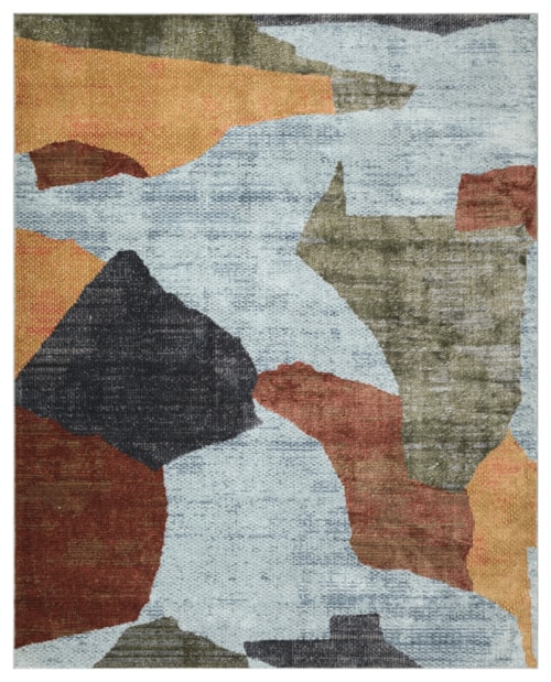 8' X 10' Blue Multicolor Rectangle Rug