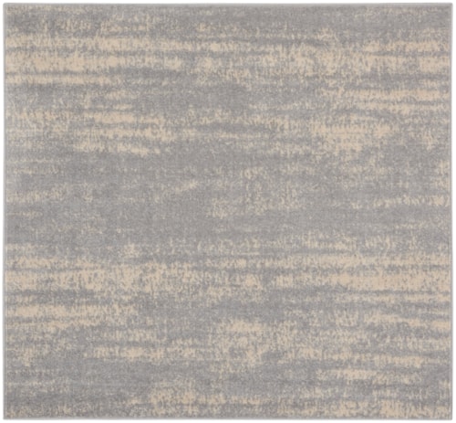 5' Grey/Beige Square Rug