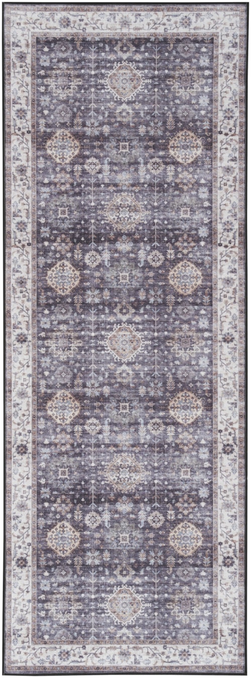 1'10" x 5' Charcoal Runner Rug