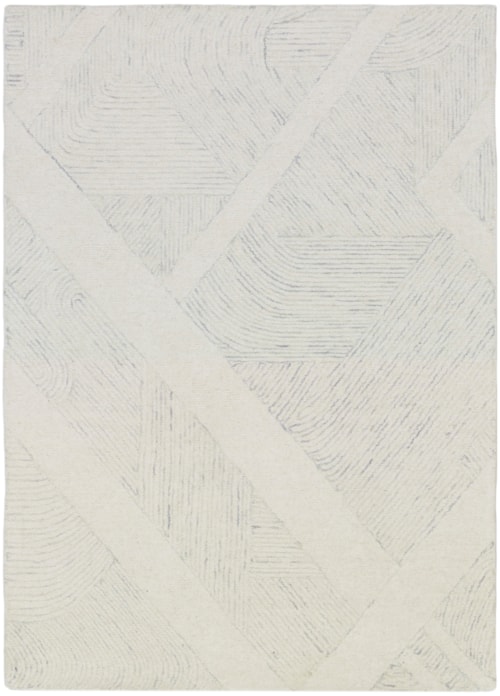 3'9" X 5'9" Ivory Grey Rectangle Rug