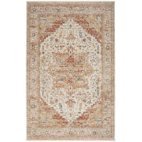 5'3" x 7'8" Iv/Rust Rectangle Rug