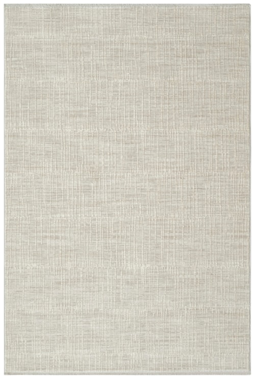 3'11" X 5'11" Silver Ivory Rectangle Rug