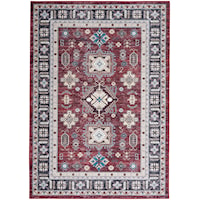 7'10" x 9'10" Red Rectangle Rug