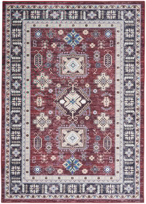 7'10" x 9'10" Red Rectangle Rug