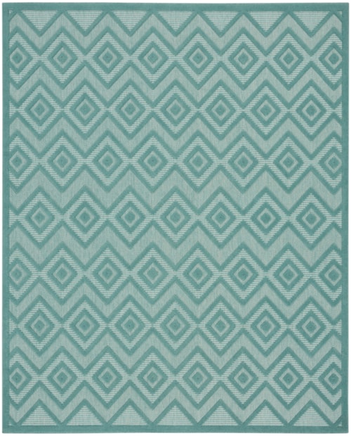 7' x 10' Aqua/Teal Rectangle Rug