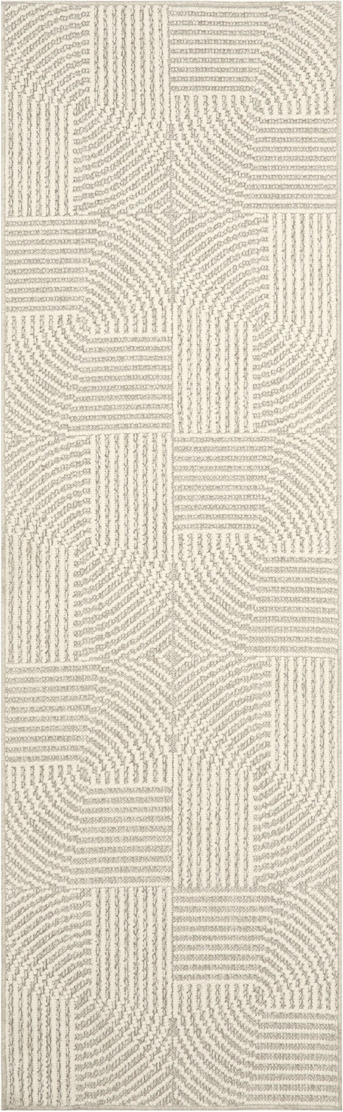 2'3" X 7'6" Beige Ivory Runner Rug