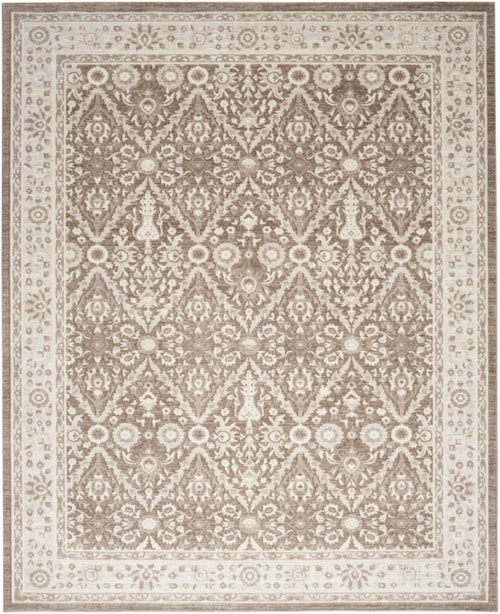 9' X 12' Ivory Mocha Rectangle Rug