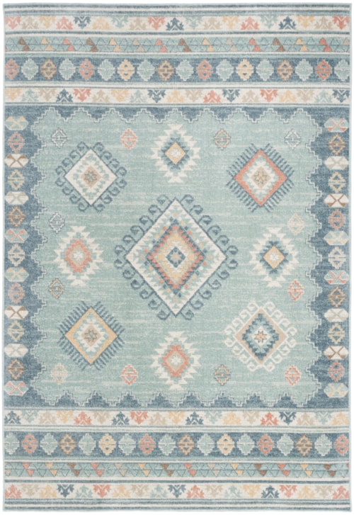 6'7" X 9' Light Blue Rectangle Rug