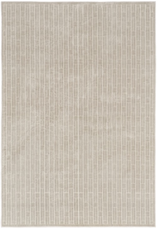 4' X 6' Silver Ivory Rectangle Rug