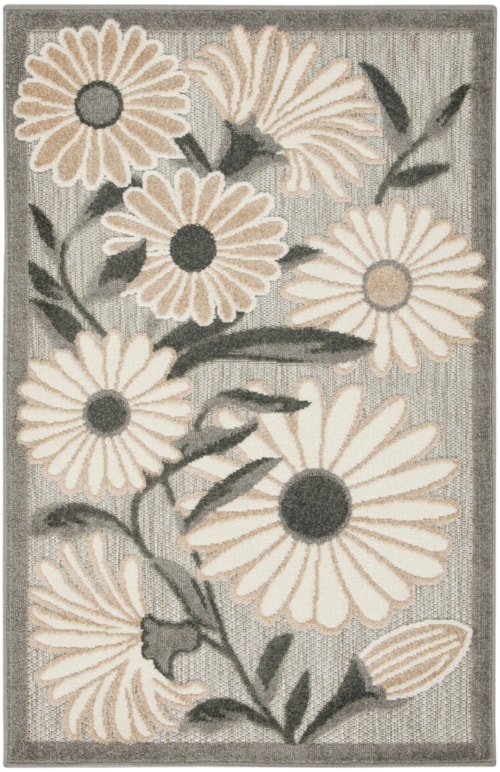 2'8" x 4' Beige Rectangle Rug