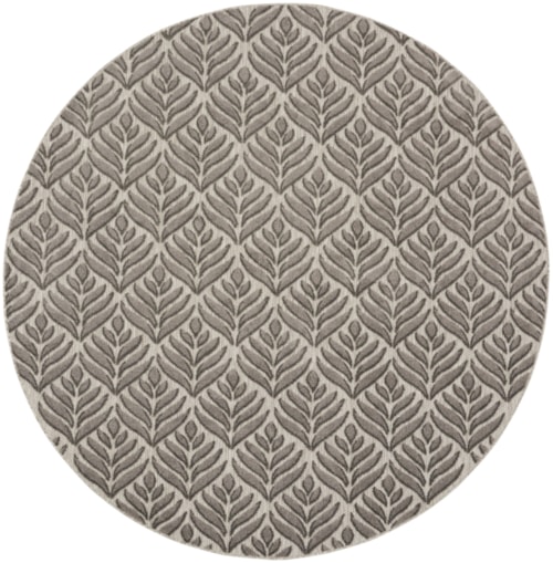 7’10” Charcoal Round Rug