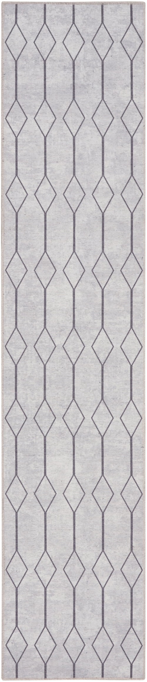 2'2" X 8' Ivory/Grey Runner Rug