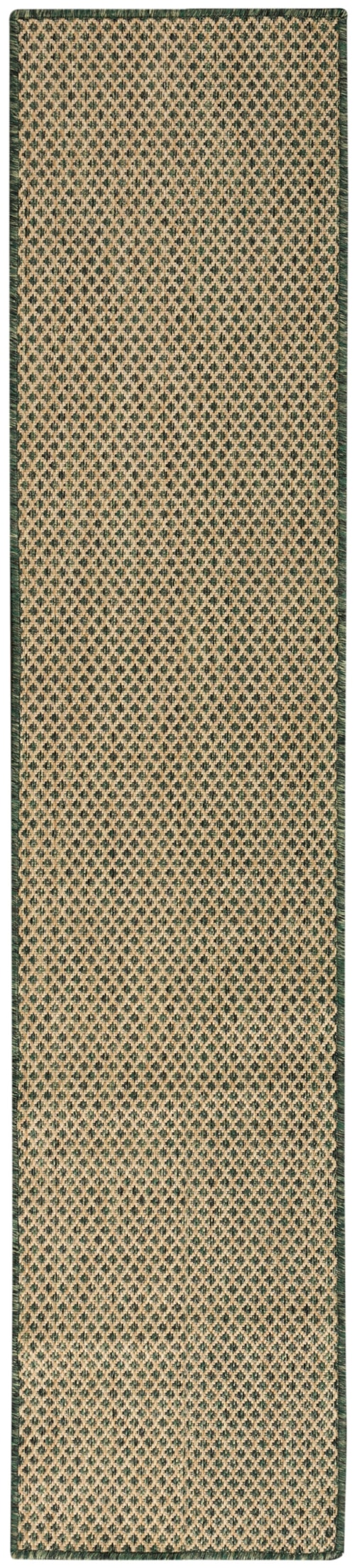 2'2" X 8' Green Runner Rug