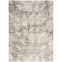 7'10" X 9'10" Ivory Multicolor Rectangle Rug